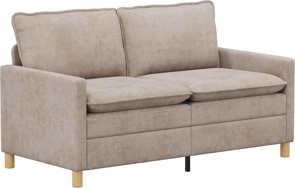 vidaXL Καναπές Μπεζ 156 x 81 x 87,5 εκ Πολυεστέρας