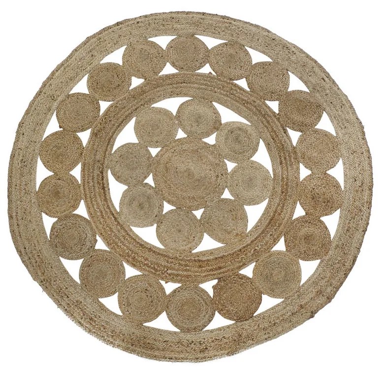 Χαλί DKD Home Decor Τροπικό Γιούτα (200 x 200 x 200 cm)
