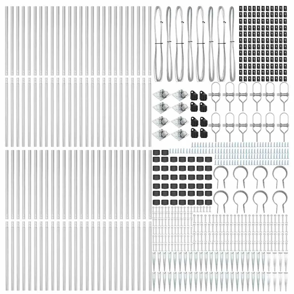 vidaXL Στηρίγματα φράχτη με αιχμή, 52 τεμάχια, Ø32mm, 60cm από γαλβανισμένο ατσάλι.