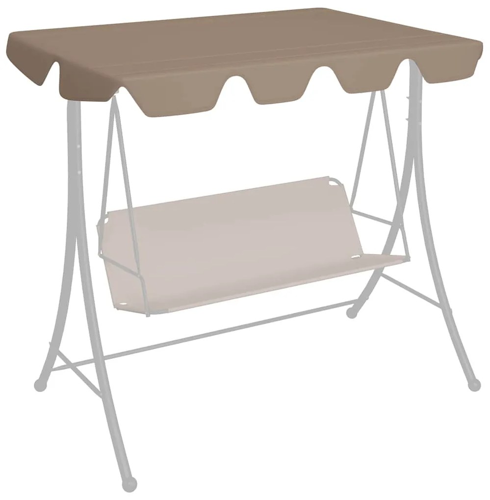 vidaXL Πανί Ανταλλακτικό για Κούνια Κήπου Taupe 188/168 x 145/110 εκ.