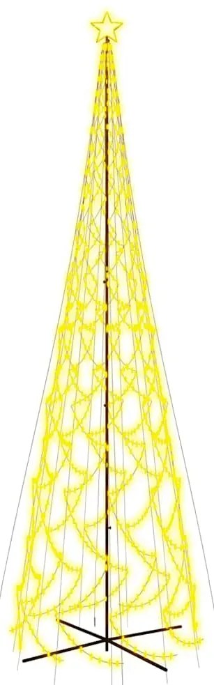 vidaXL Χριστουγεννιάτικο Δέντρο Κώνος 3000 LED Θερμό Λευκό 230x800 εκ.