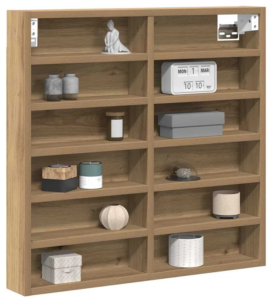 vidaXL Βιτρίνα με ράφι Επιτοίχιο Άλλο artisan δρυς 60 x 8.5 x 58 εκ