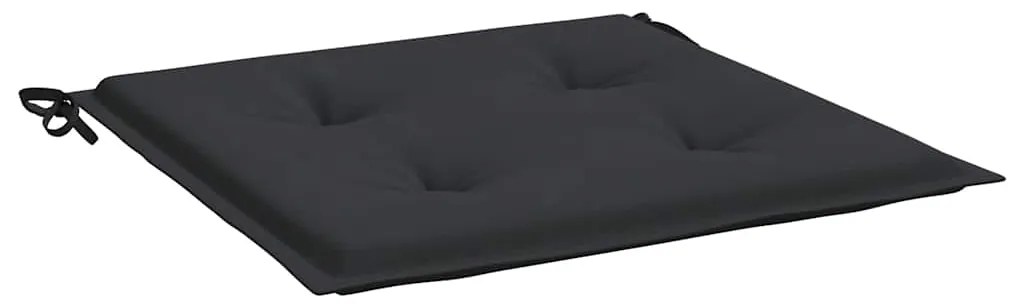 vidaXL Μαξιλάρια Καρέκλας Κήπου 4 τεμ. Μαύρα 50x50x4 εκ. Oxford Ύφασμα