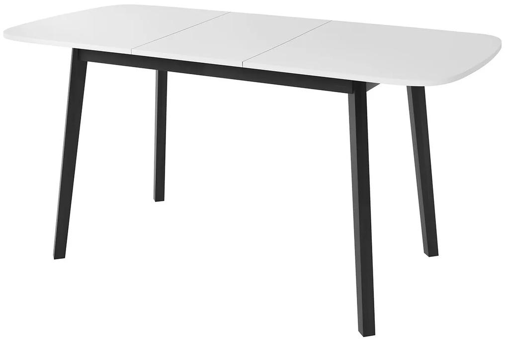 Τραπέζι Edmond 110, Μαύρο, Άσπρο, 77x80x130cm, 28 kg, Επιμήκυνση, Πλαστικοποιημένη μοριοσανίδα, Ξύλο | Epipla1.gr