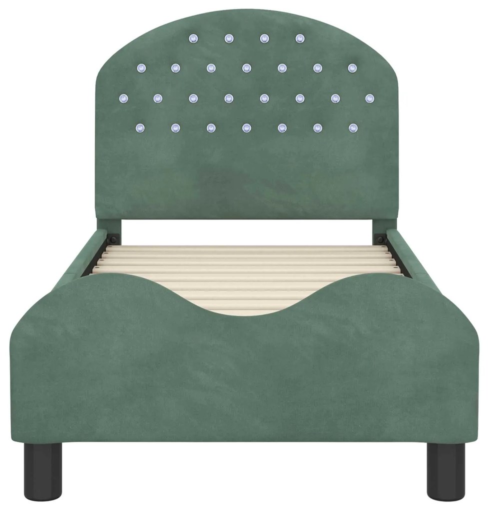 vidaXL Κρεβατική βάση για παιδιά με προσκέφαλο Θαλασσί 70 x 140 cm