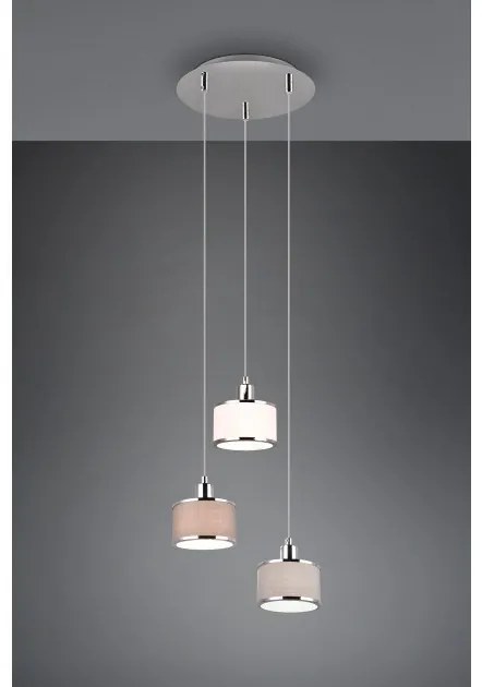 Κρεμαστό Φωτιστικό Οροφής 3xE14 28W IP20 Kaprun 311630306 Trio Lighting-311630306-Χρώμιο 311630306