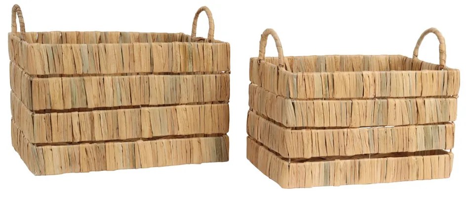 DELOS ΚΑΛΑΘΙ SET 2ΤΜΧ SEAGRASS ΦΥΣΙΚΟ 41x30xH26cm - 031544
