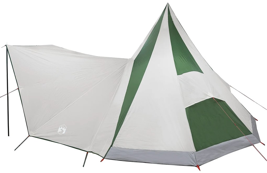 vidaXL Οικογενειακή Τέντα Tipi Πράσινη Waterproof για 12 Άτομα