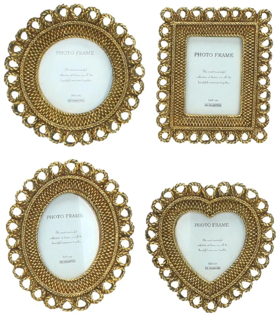 Κορνίζα ArteLibre Χρυσό Polyresin 6x9cm Σε 4 Σχέδια-05156665