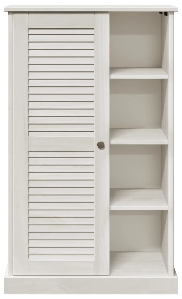 vidaXL Ντουλάπι Μπάνιου Λευκό 68 x 34 x 110 εκ. Μασίφ ξύλο πεύκου