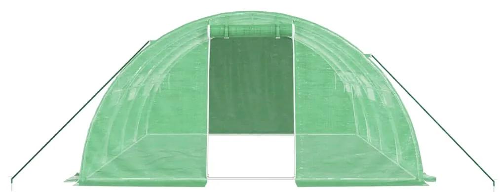 vidaXL Θερμοκήπιο Πράσινο 16 μ² 4 x 4 x 2 μ. με Ατσάλινο Πλαίσιο