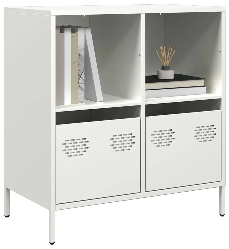 Ντουλάπι Λευκό 68x39x73,5 εκ. από Χάλυβα Ψυχρής Έλασης