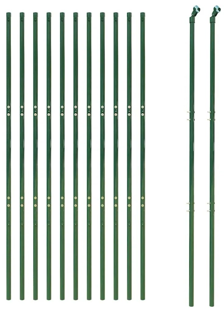 vidaXL Συρματόπλεγμα Περίφραξης Πράσινο 2,2x25 μ. Γαλβανισμένο Ατσάλι