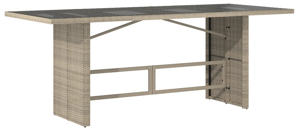 vidaXL Σετ τραπεζαρίας 9 pcs Ανοιχτό γκρι 190 x 80 x 74 εκ