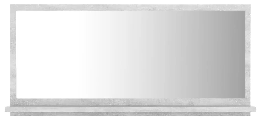 Καθρέφτης Μπάνιου Γκρι Σκυροδέματος 80x10,5x37 εκ. Μοριοσανίδα - Γκρι