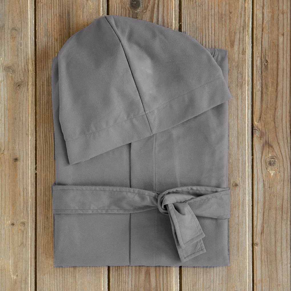 Μπουρνούζι Microfiber Nima Comfort Dark Grey Γκρι SMALL