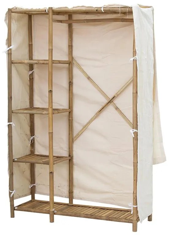 Fabric wardrobe Jael bamboo natural-ecru 110x40x170cm 110x40x170 εκ.