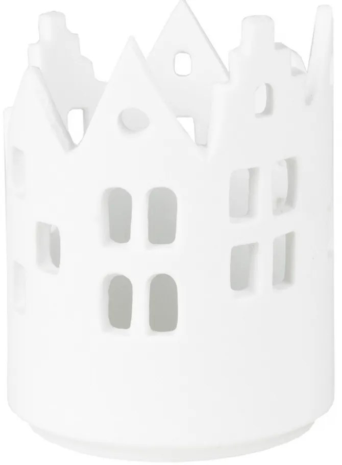 Κηροπήγιο Για Ρεσώ Courtyard RD0090339 Φ5,5x7,5cm White Raeder Πορσελάνη