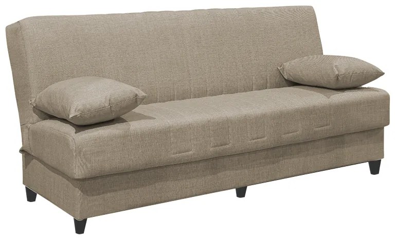 Καναπές-κρεβάτι με αποθηκευτικό χώρο τριθέσιος Romina κρεμ ύφασμα 190x85x90εκ Υλικό: FABRIC - PLASTIC LEGS - METAL FRAME 328-000022