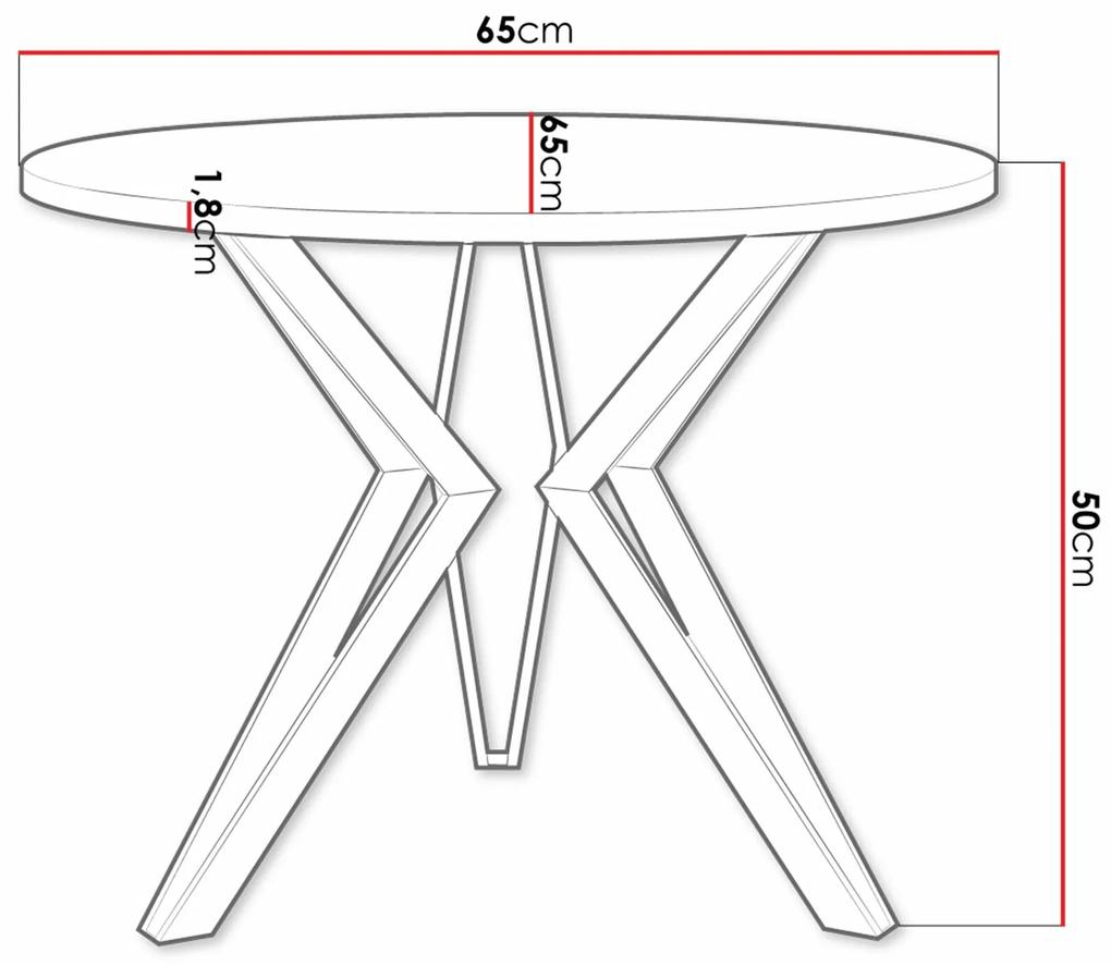 Τραπέζι Dearborn 105, Χρυσή βελανιδία, Μαύρο, 50cm, 14 kg, Πλαστικοποιημένη μοριοσανίδα, Μέταλλο | Epipla1.gr