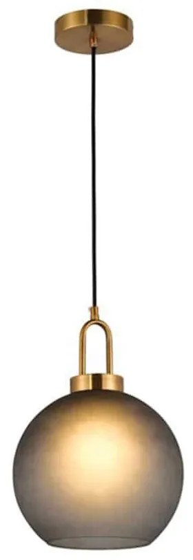 Φωτιστικό Οροφής 19177 Grey-Antique Brass Metal, Glass