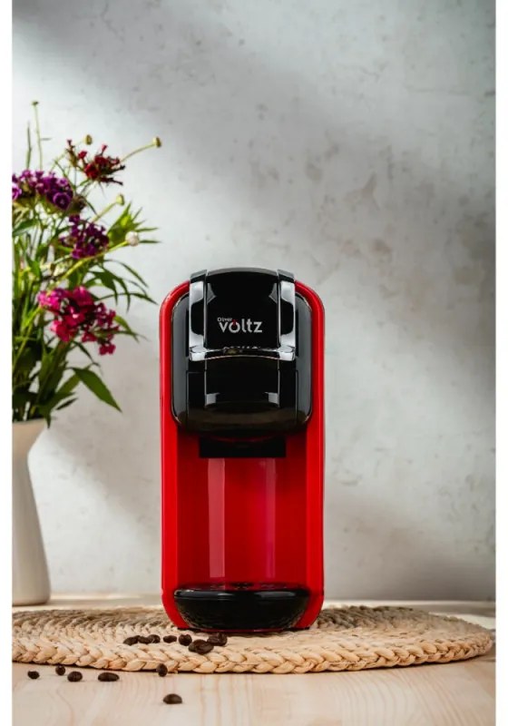 Μηχανή Espresso 8 σε 1 Oliver Voltz OV51171B5, 1450W, 19 bar, Μαύρο / κόκκινο