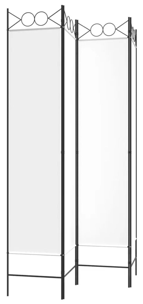 vidaXL Διαχωριστικό Δωματίου με 4 Πάνελ Λευκό 160x200 εκ. από Ύφασμα