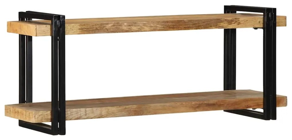 Ράφι τοίχου 110x33x45 cm Στερεό ακατέργαστο ξύλο Mango - Καφέ