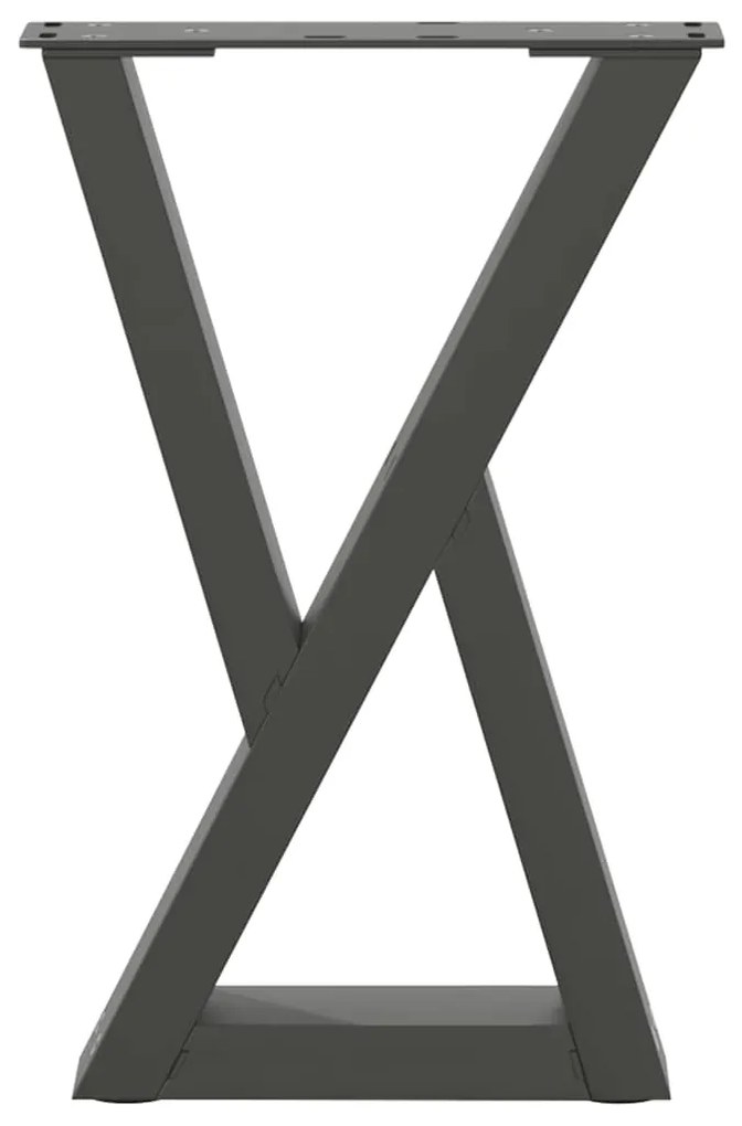 vidaXL Πόδια Τραπεζιού Σαλονιού 2 τεμ. Ανθρακί 38x(42-43,3) εκ. Ατσάλι