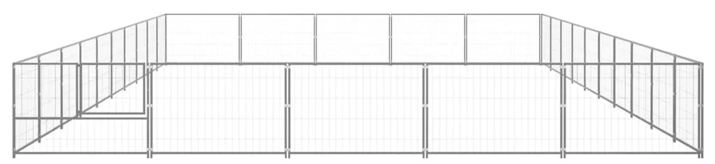 vidaXL Σπιτάκι Σκύλου Ασημί 50 μ² Ατσάλινο