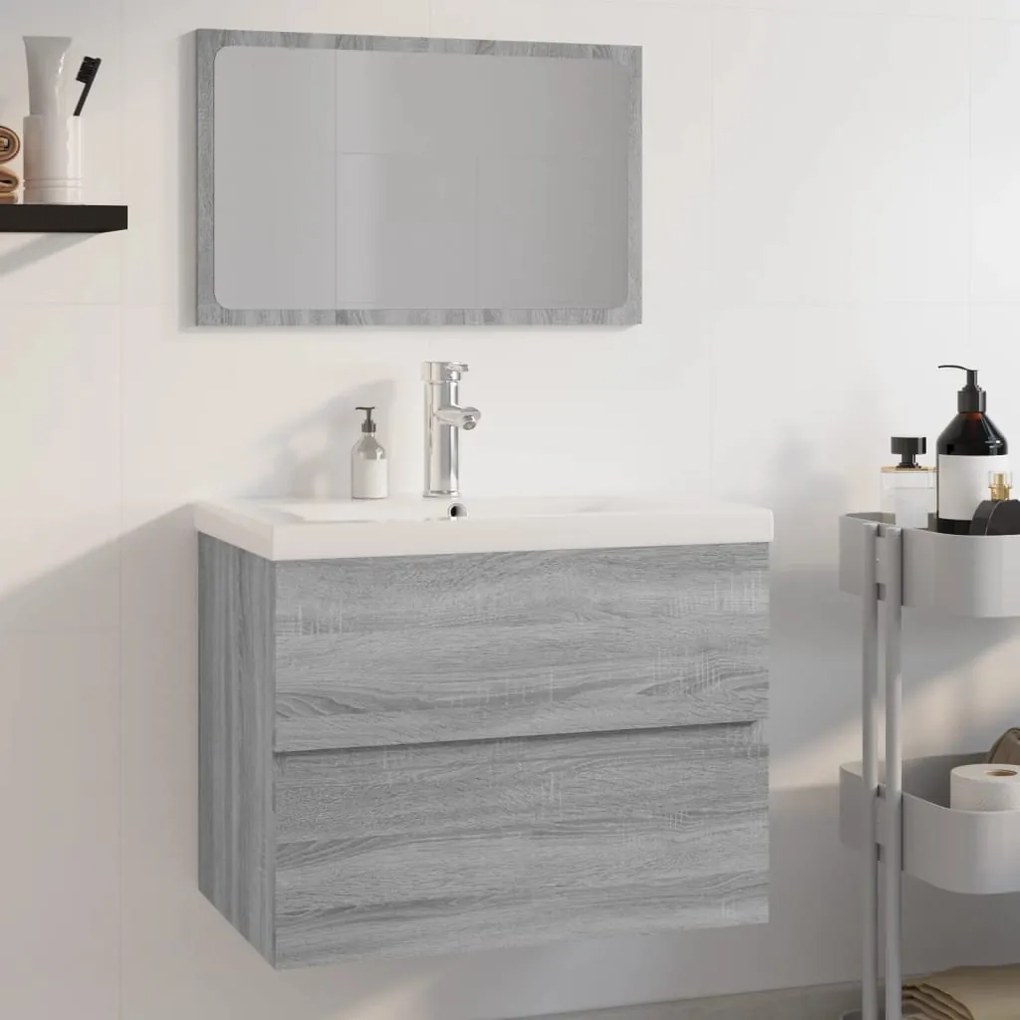 vidaXL Σετ Επίπλων Μπάνιου Γκρι Sonoma Επεξεργασμένο Ξύλο