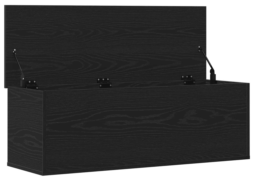 vidaXL Κουτί Αποθήκευσης Μαύρο Δρυς 102x35x35 εκ Επεξεργασμένο Ξύλο
