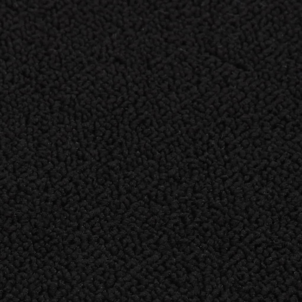 Πατάκια Σκάλας Αντιολισθητικά Ορθογώνια 15 τεμ. Μαύρα 75x20 εκ. - Μαύρο