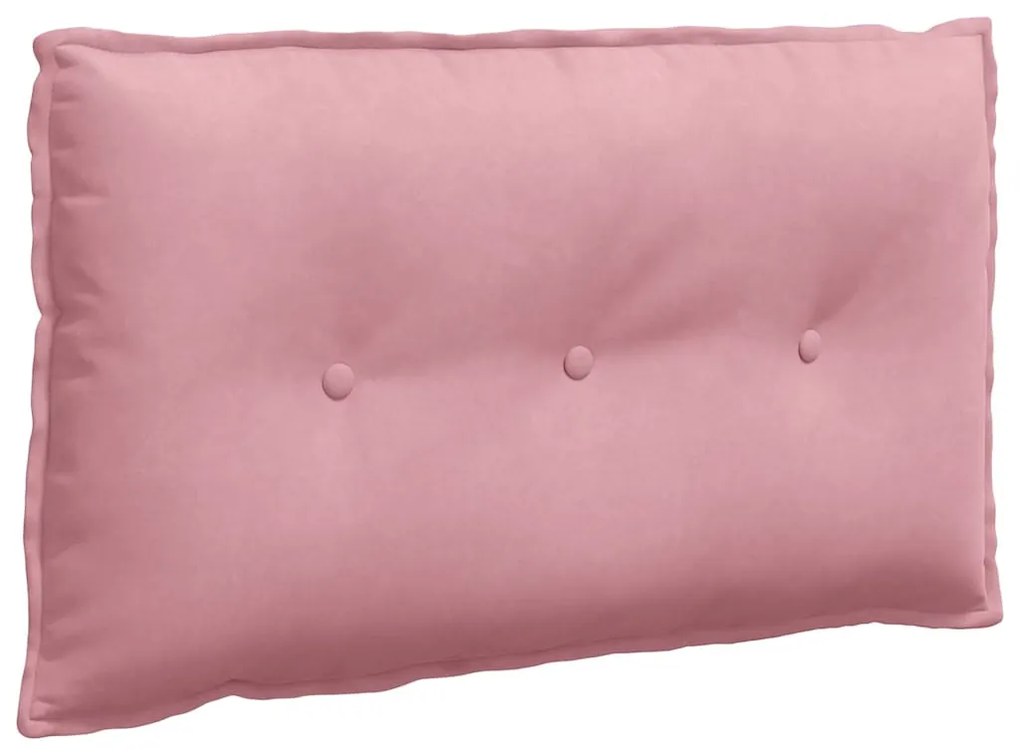 vidaXL Μαξιλάρι Πλάτης Ροζ 80 x 50 cm Υφασμάτινο Κορντουρά