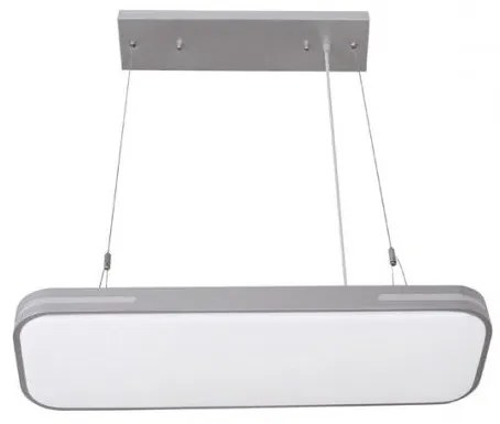 Κρεμαστό Φωτιστικό Οροφής LED 30W 6400Κ 19x60 Lumen 21-603060 Ασημί