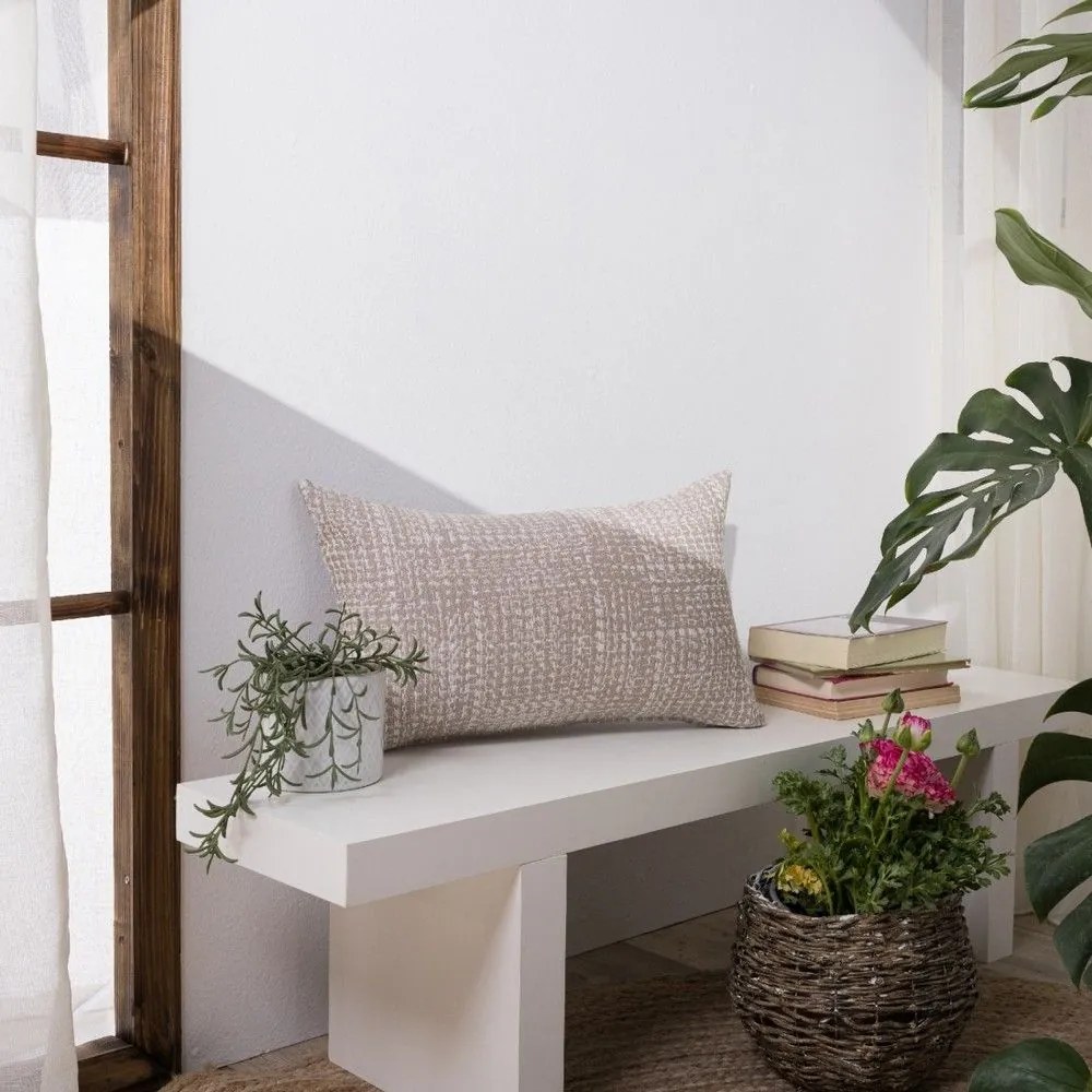 Μαξιλαροθήκη Διακοσμητική Belluno 02 Beige Teoran 30X50 Βαμβάκι-Πολυέστερ
