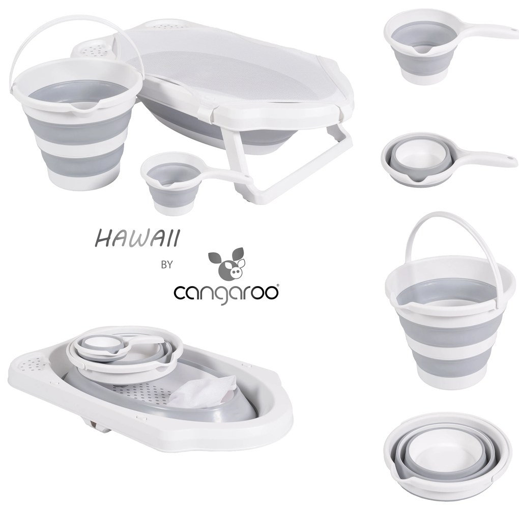 ΣΕΤ ΜΠΑΝΙΟΥ ΠΤΥΣΣΟΜΕΝΟ CANGAROO HAWAII GREY 3800146268800