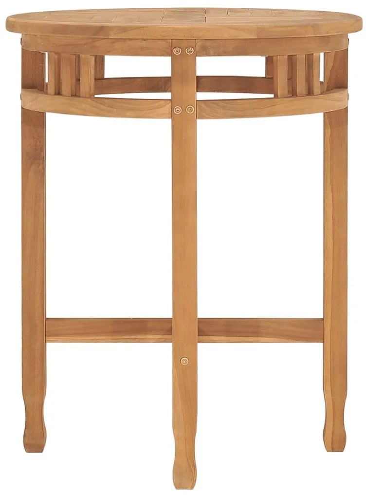 vidaXL Τραπέζι Bistro Ø 60 x 75,5 εκ. από Μασίφ Ξύλο Teak