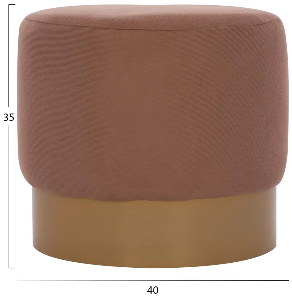 Σκαμπό VINDE C9260.04 Καφέ με Χρυσή Βάση Φ40x35 εκ. 40x40x35 εκ.
