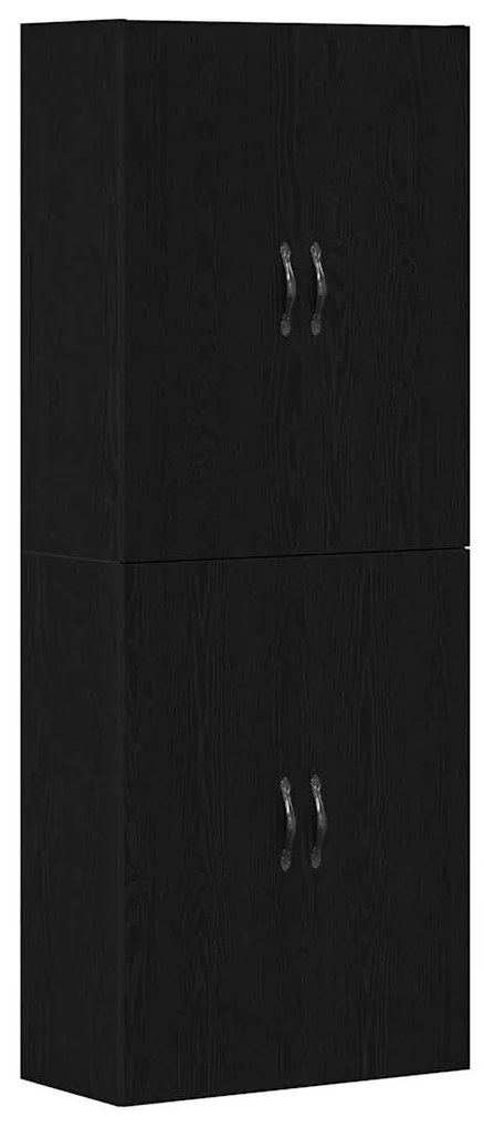 vidaXL Επιτοίχιο ντουλάπι 2 pcs Μαύρη δρυς 69.5 x 34 x 90 εκ.