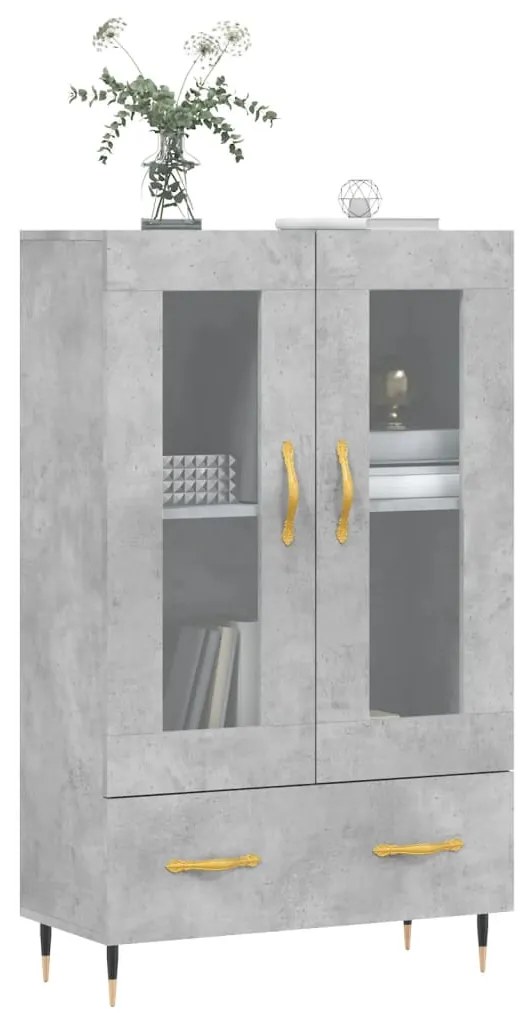 vidaXL Ντουλάπα Γκρι Σκυροδέματος 69,5 x 31 x 115 εκ. Επεξεργ. Ξύλο