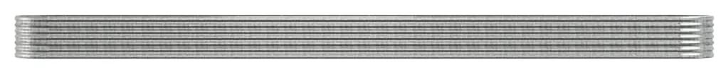 vidaXL Ζαρντινιέρα Ασημί 440x80x36 εκ. Ατσάλι με Ηλεκτρ. Βαφή Πούδρας