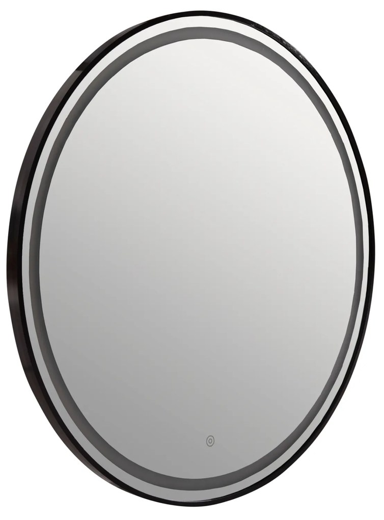 ΚΑΘΡΕΠΤΗΣ ΤΟΙΧΟΥ ΣΤΡΟΓΓΥΛΟΣ ROUNDER HM4503.01 ΑΛΟΥΜΙΝΙΟ ΣΕ ΜΑΥΡΟ-ΦΩΤΙΣΜΟΣ LED Φ80εκ. (1 Τεμμάχια)