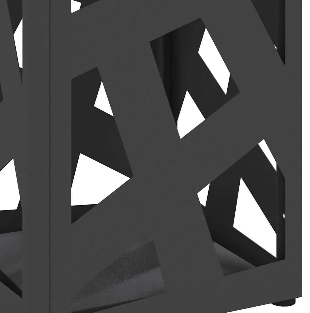 vidaXL Σχέδιο & βάση αποθήκευσης Μαύρο 15.5 x 15.5 x 49 εκ Μέταλλο