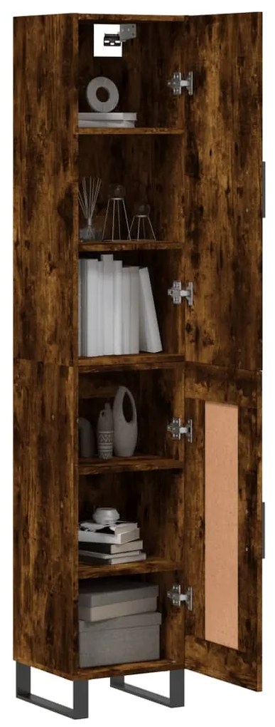 vidaXL Ντουλάπι Καπνιστή δρυς 34,5x34x180 εκ. από Επεξεργασμένο Ξύλο