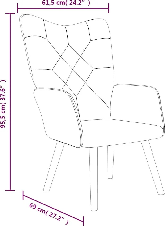 vidaXL Πολυθρόνα Relax Σχέδιο Patchwork Υφασμάτινη