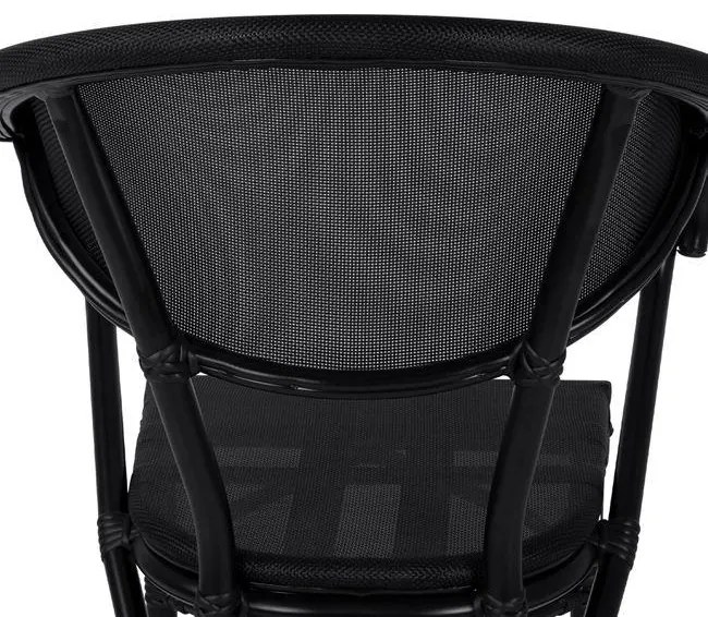 Καρέκλα - Πολυθρόνα CLAY C5025.02 Αλουμινίου Bamboo Look Μαύρη με Textline 59x60x82 εκ. 59x60x82 εκ.