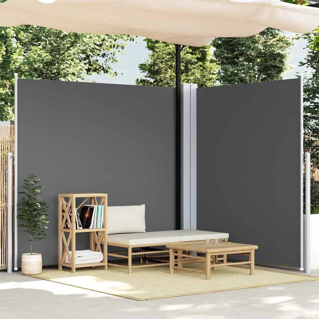 vidaXL Σκίαστρο Πλαϊνό Συρόμενο Ανθρακί 220 x 600 εκ.