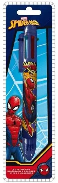 Kids Euroswan Στυλό Με Επιλογή Μελανιού Σε Έξι Χρώματα Marvel Spiderman Μπλε JV85317