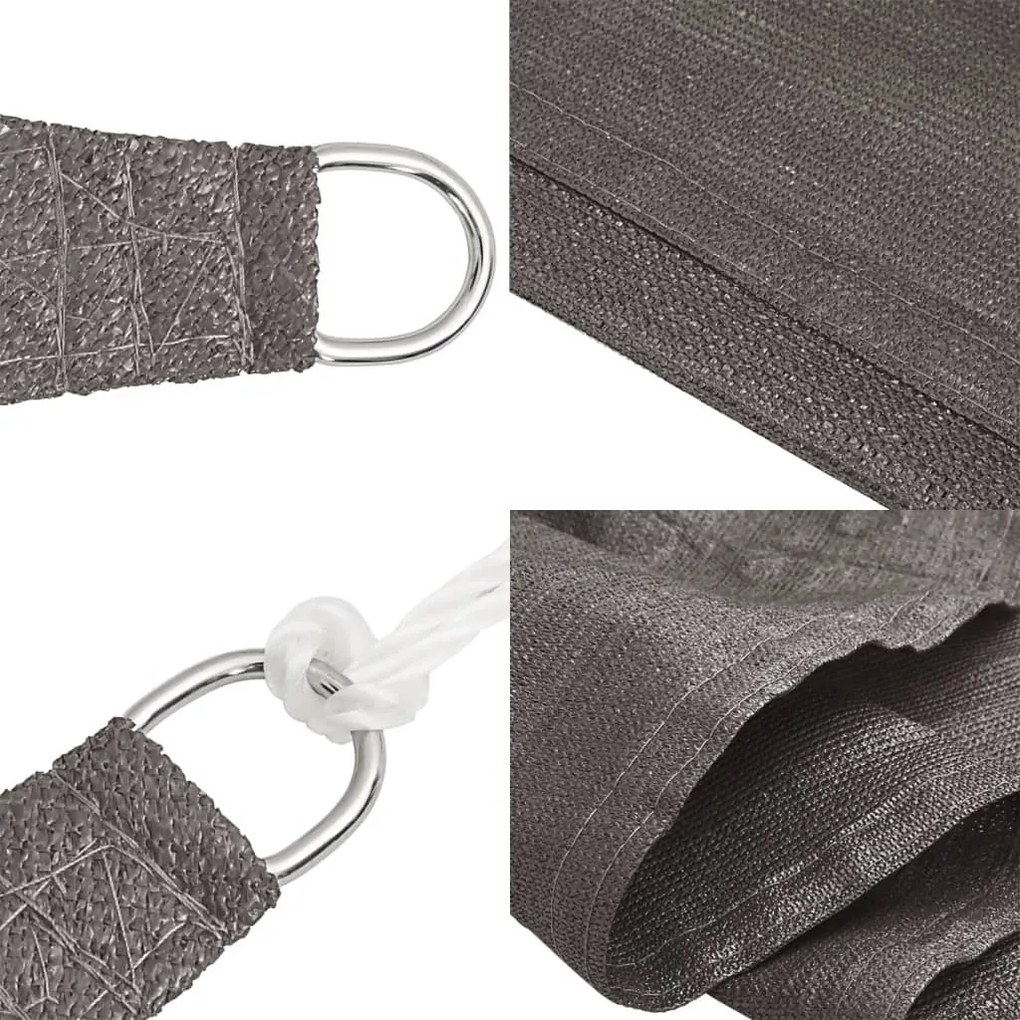 vidaXL Πανί Σκίασης Ανθρακί 4 x 4 x 5,8 μ. από HDPE 160 γρ./μ²